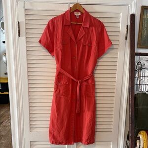 Talbots Red Midi Dress